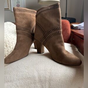 Isola Tan Suede Heeled Boots